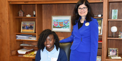 Stevenson Middle School 7th Grader Selected to Serve as Triton’s President for a Day